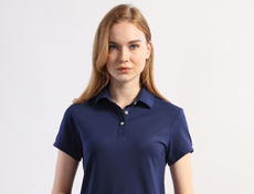 女士棉彈力速干短袖POLO衫G650F